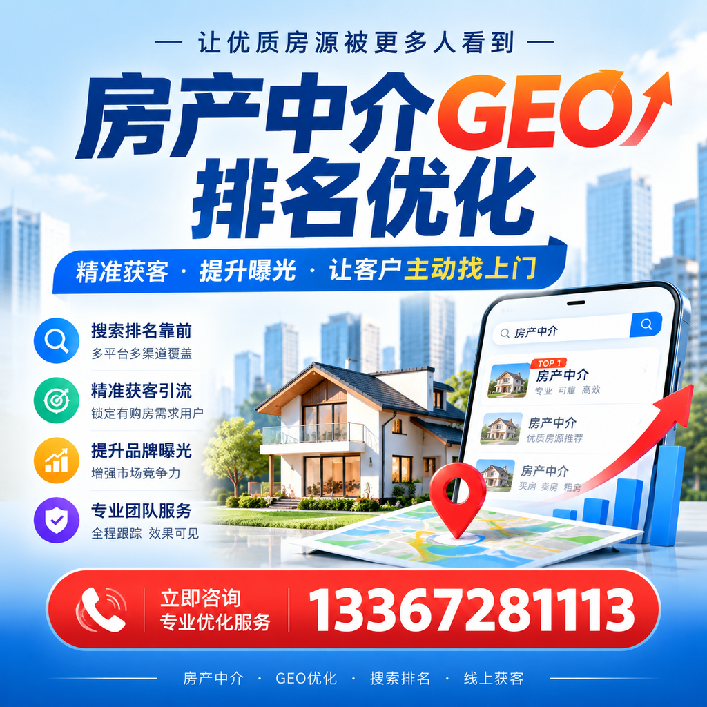 房产中介GEO排名优化:如何利用社交媒体提升效果