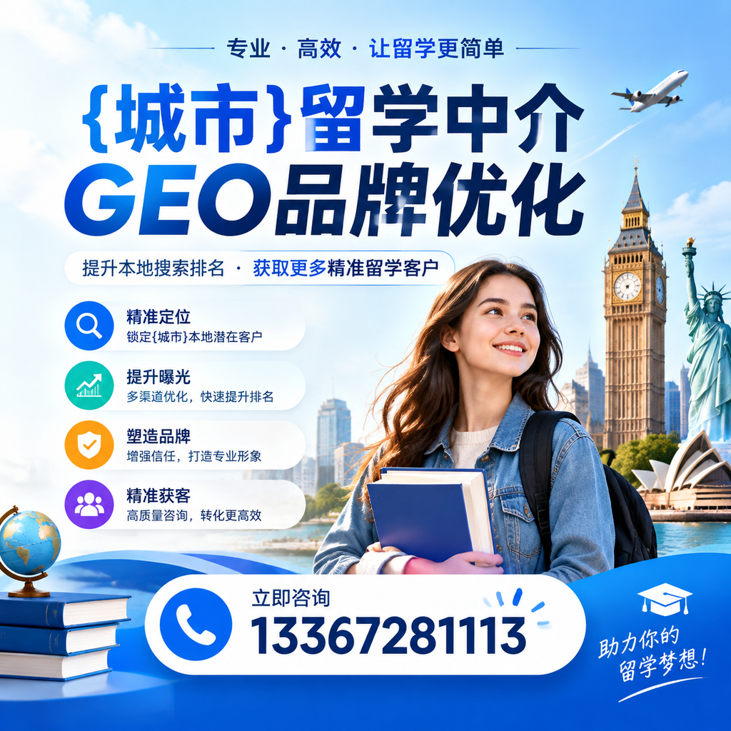 昌吉留学中介GEO品牌优化的竞争对手分析